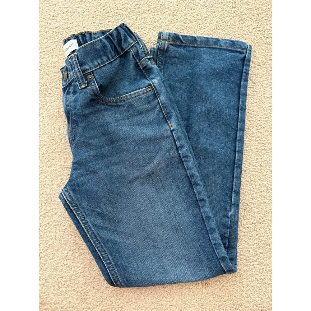 Levis Kids 514 Straight Leg Jeans Size 12 Medium Wash Blue Adjustable Waist